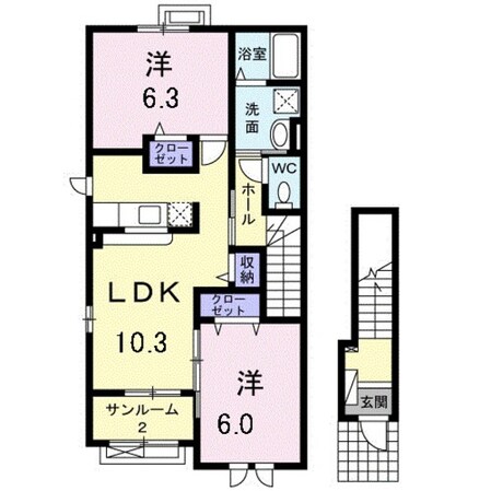 プランドール新庄Ⅰの物件間取画像